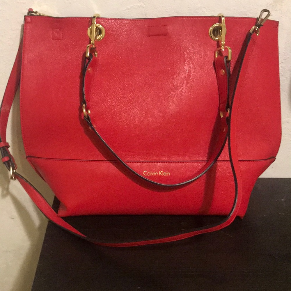 Calvin Klein Leather Tote